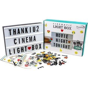 Cinema Light Box with Letters - Vintage Cinematic Light Up Message And Note Sign